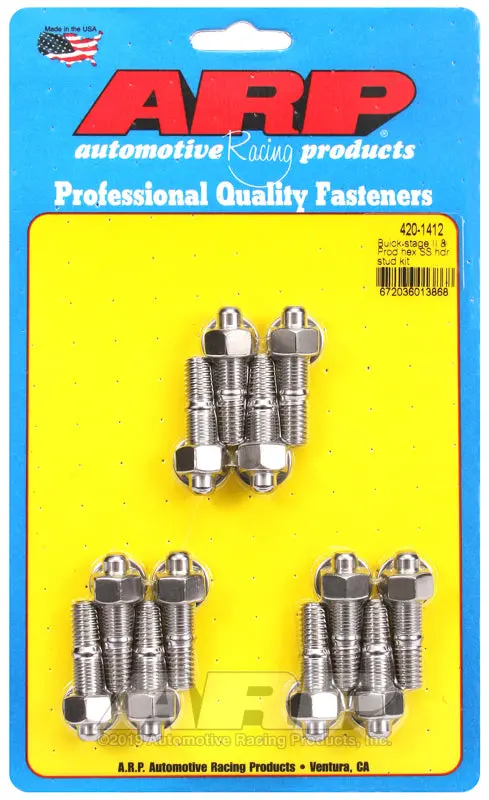 Arp Buick Stage Ii & Prod Ss Hex Header Stud Kit 1