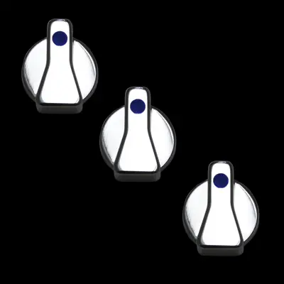 Upr 1989-2004 Ford Mustang Regular Air Conditioning Knobs - Polished/Blue, Green Or Red 1