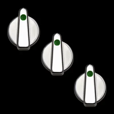 Upr 1989-2004 Ford Mustang Slimline Air Conditioning Knobs - Polished/Blue, Green Or Red 1