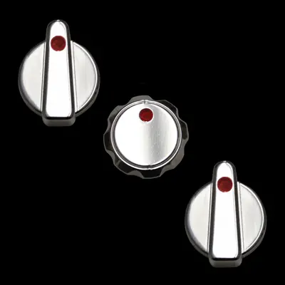 Upr 1989-2004 Ford Mustang Slimline Air Conditioning Knobs W/Cc - Polished/Blue, Green Or Red 1
