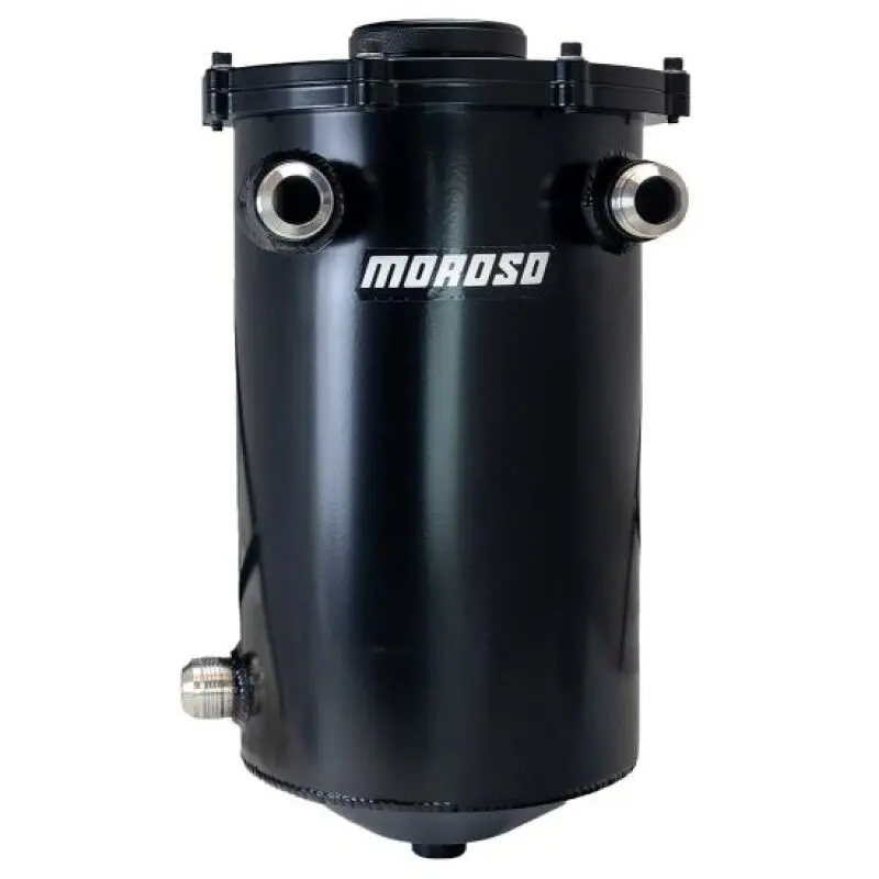 Moroso Split Top 16In Tall 8In Diameter Mmps 7.5Qt Dry Sump Tank - Black 1
