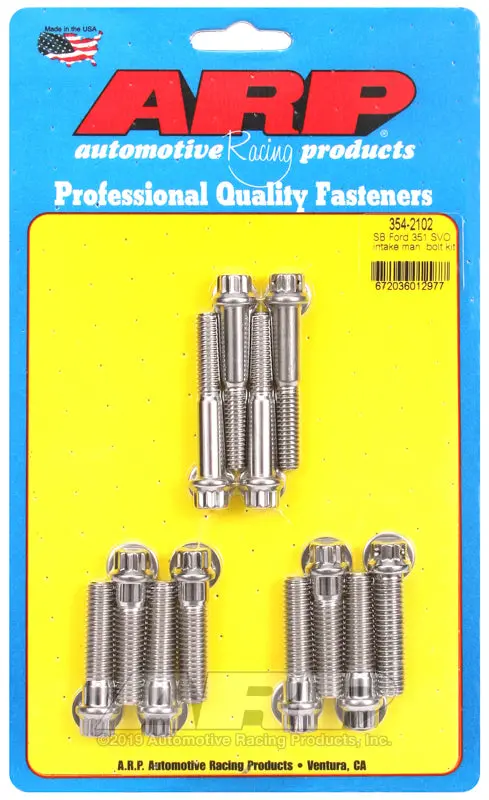 Arp Sb Ford 351 Svo Intake Manifold Bolt Kit 1