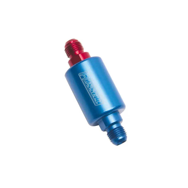 Russell Performance Red/Blue Anodized (3In Length 1-1/4In Dia. -6 Male Inlet/Outlet) 1