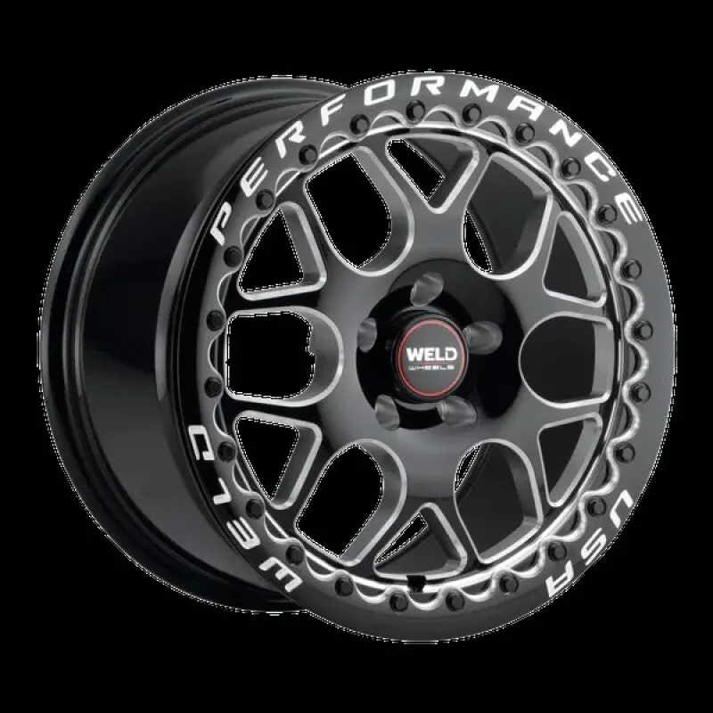Weld Solana Beadlock 20X10.5 / 5X127 Bp / Et38 / 71.5Mm Bore - Gloss Black Mil Dia Wheel 1
