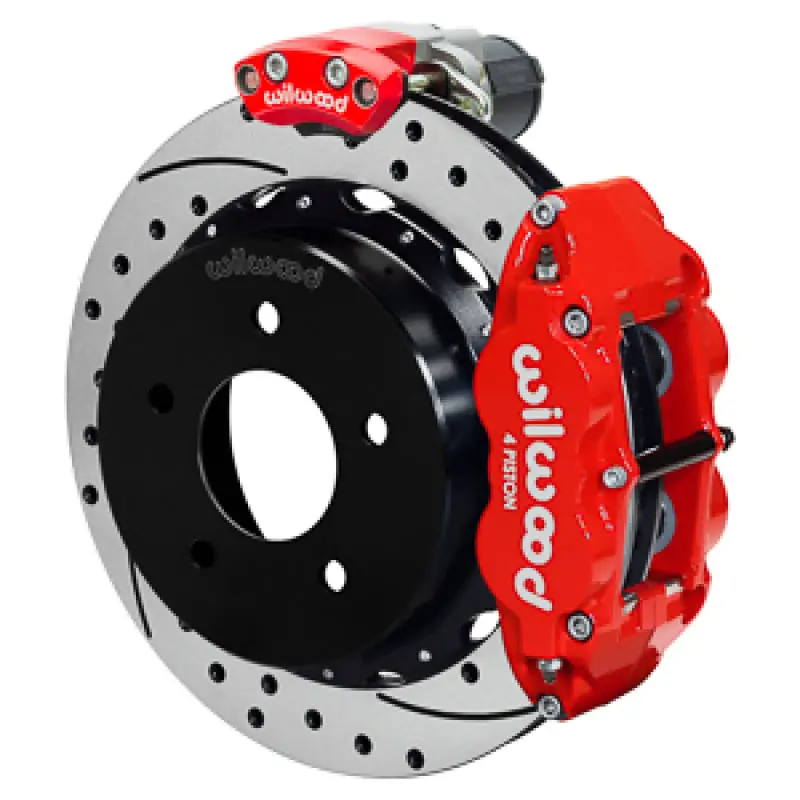 Wilwood 88-98 Gm C1500 Superlite Rear Elec. Parking Brake Kit 14In Srp Rotor 3.25In Offset - Red 1
