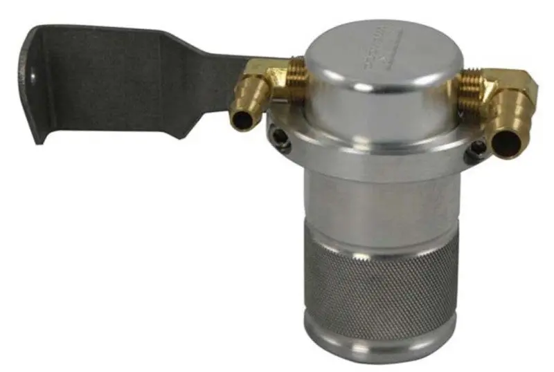 Moroso 07-14 Toyota Tundra Air/Oil Separator Catch Can - Small Body - Billet Aluminum 1