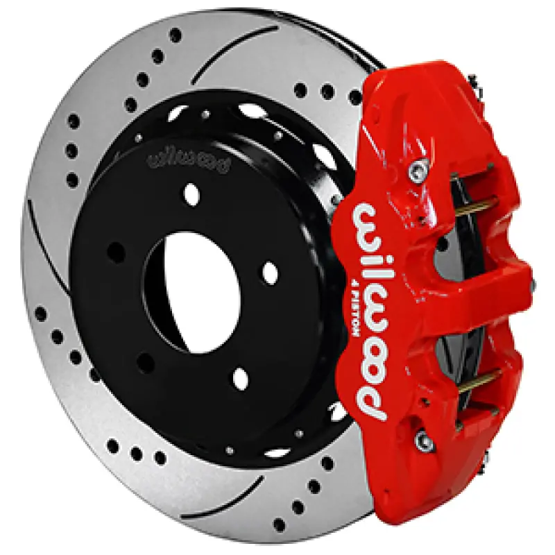 Wilwood 1988-1998 Gmc C1500 Aero4 Srp Rear Brake Kit 14In Brake Rotor - Red 1