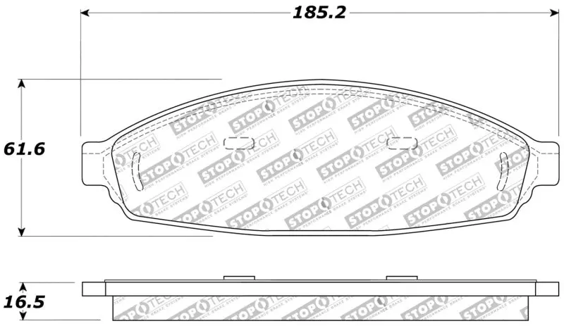 Stoptech Sport Brake Pads W/Shims And Hardware - Front 1