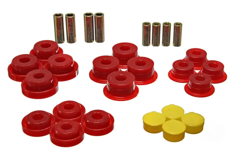 Energy Suspension 97-06 Jeep Wrangler Tj Red Rear Control Arm Bushings (Must Reuse Oem Outer Shells) 1