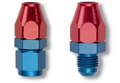 Russell Performance Black/Silver -6 An Female Swivel To 3/8In Aluminum Tube 1