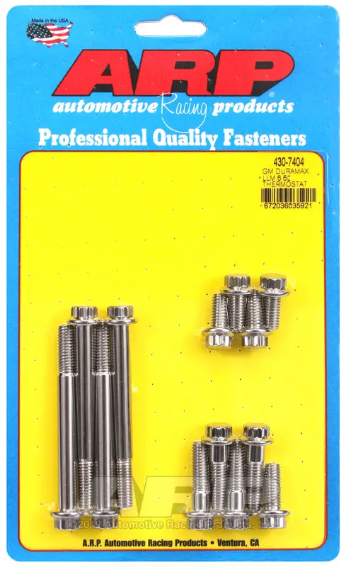 Arp Gm Duramax Lmm 6.6L 12Pt Ss (Street) Thermostat Housing Bolt Kit 1