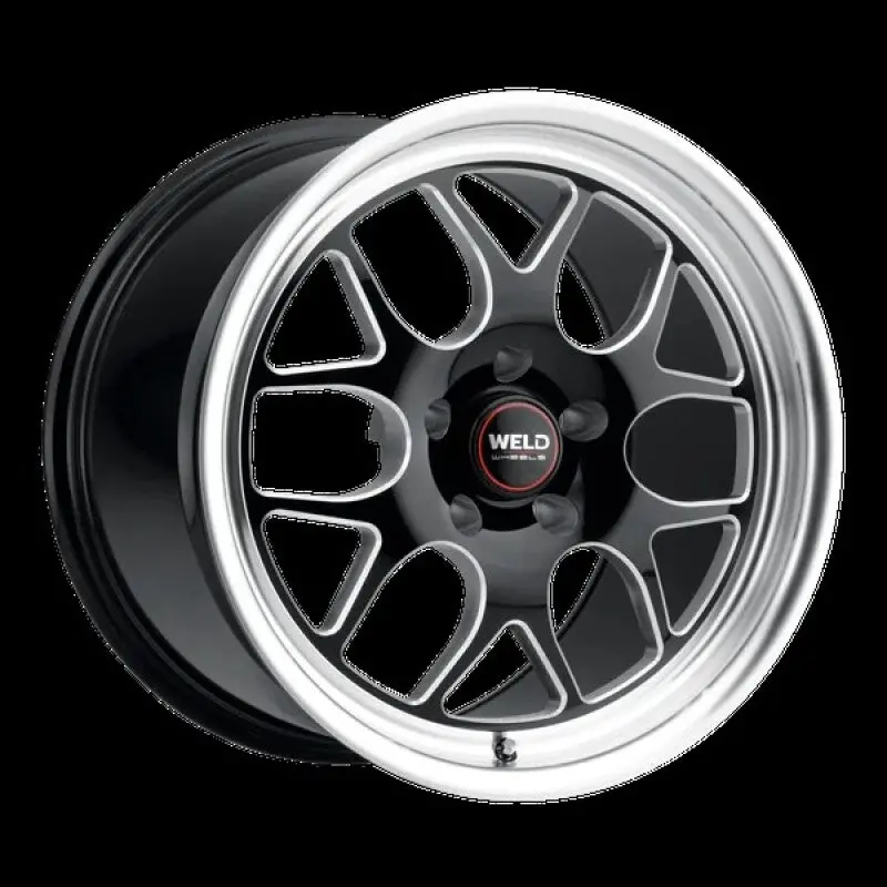 Weld Solana Drag 15X10 / 5X114.3 Bp / Et25 / 7.46In Bs / 78.1 Dia - Gloss Black Milled Wheel 1