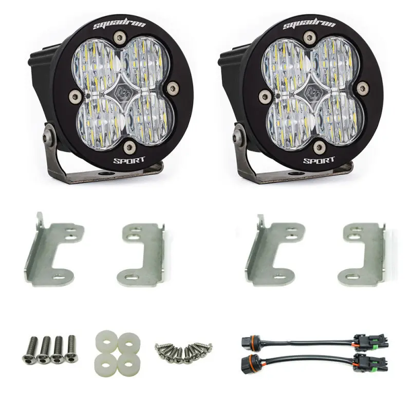 Baja Designs 07-09 Wrangler Jk W/Oe Bumper Squadron R Sport Fog Pocket Kit - Clear 1