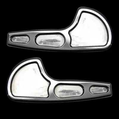 Upr 1994-2004 Ford Mustang Flat Door Handle W/Recesses Kit - Polished 1