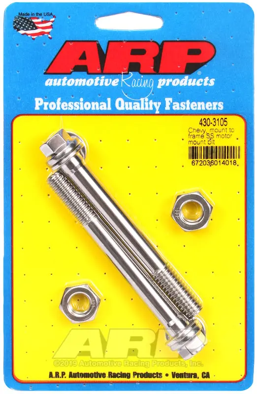 Arp Chevy Mount To Frame Ss Motor Mount Bolt Kit 1