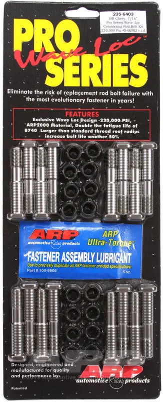 Arp Bb Chevy 7/16In Pro Wave-Loc Rod Bolt Kit 1