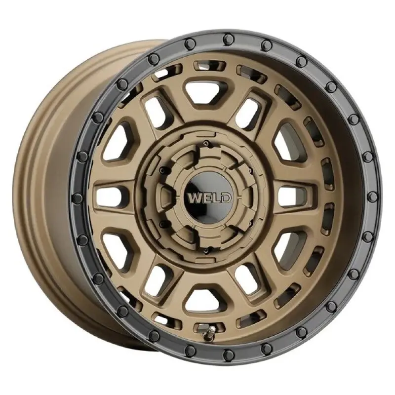 Weld Off-Road Crux 22X10in / 5X127 Bp / Et -18 / 87.1Mm Bore - Satin Bronze / Satin Black Ring Wheel 1