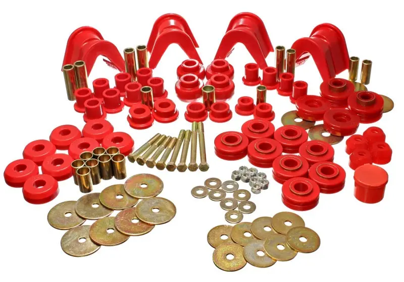 Energy Suspension 66-77 Ford Bronco 4Wd (W/ 4 Deg C-Bushings) Red Hyper-Flex Master Bushing Set 1