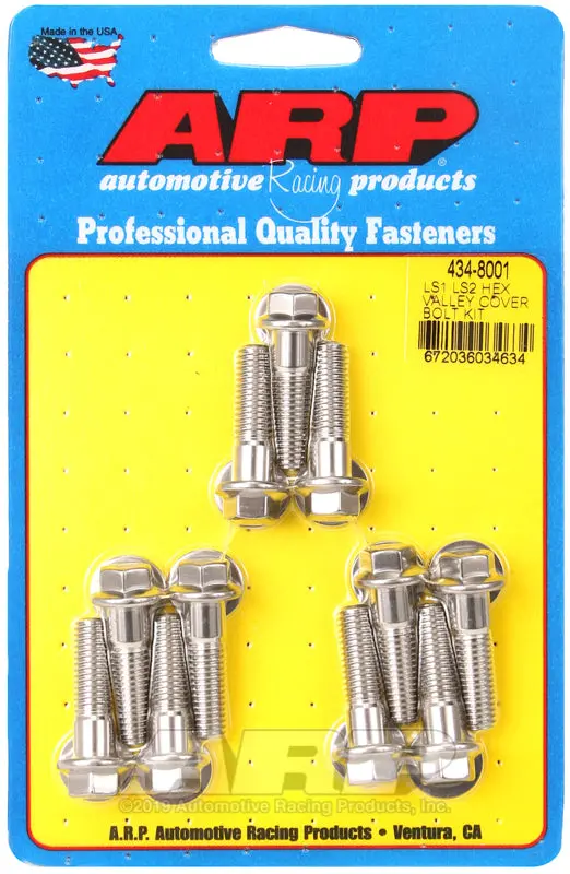 Arp Chevrolet Ls1/Ls2 Ss Hex Valley Cover Bolt Kit 1