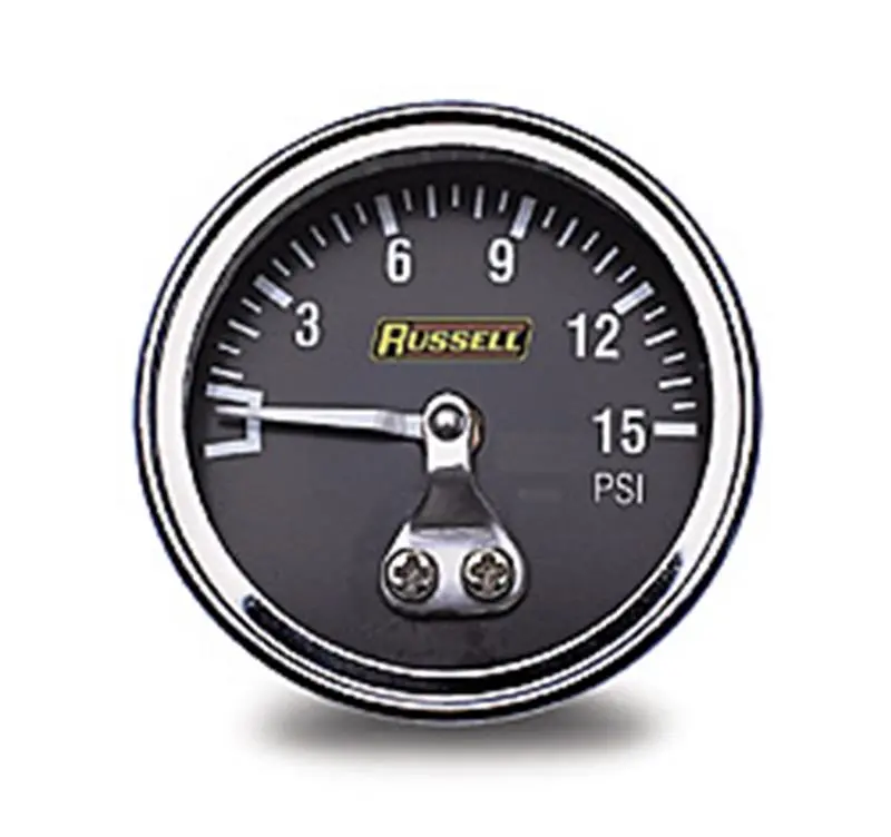 Russell Performance 15 Psi Fuel Pressure Gauge (Non Liquid-Filled) 1