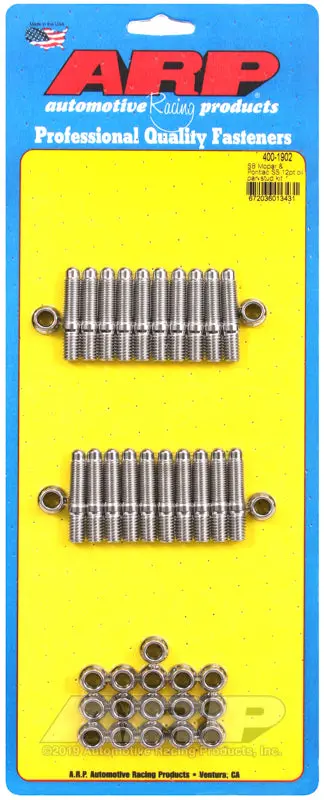 Arp Sb Mopar & Pontiac Ss 12Pt Oil Pan Stud Kit 1