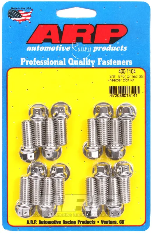 Arp 3/8 X .875 Drilled Ss Header Bolt Kit 1