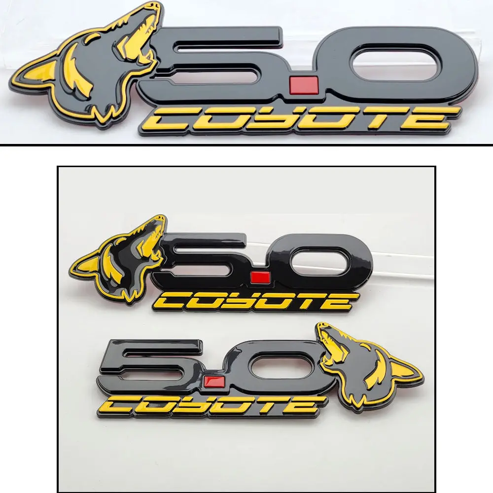 Upr Howling Coyote Lh Deck/Fender Emblem Pack-Chrome/Black 1