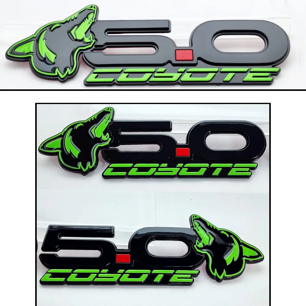 Upr Howling Coyote Lh Deck/Fender Emblem Pack-Black/Chrome 1