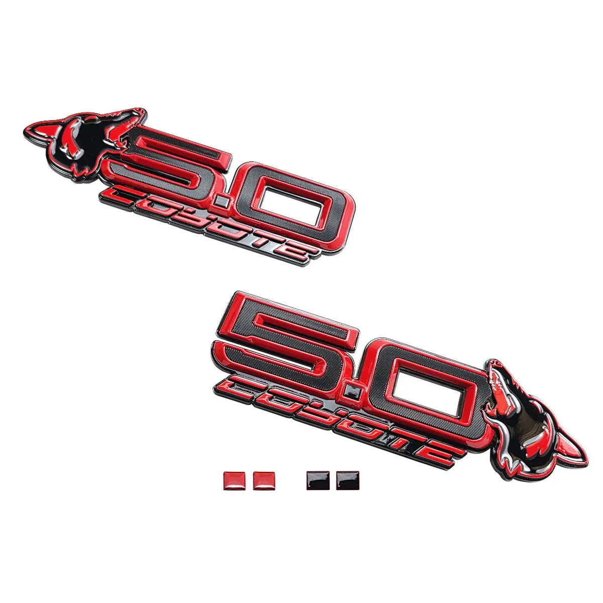 Upr 2024 Howling Coyote Fender Emblem - Black / Oem Bronze Pair 1