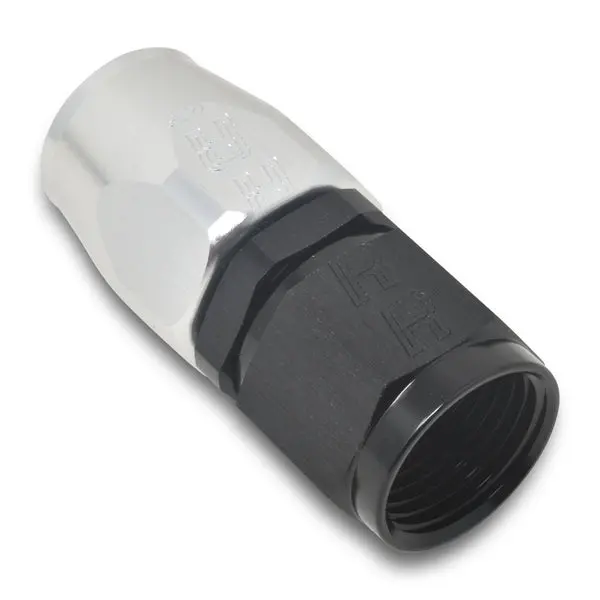 Russell - An-6 Proclassic Straight Hose End With Black/Silver Finish 1