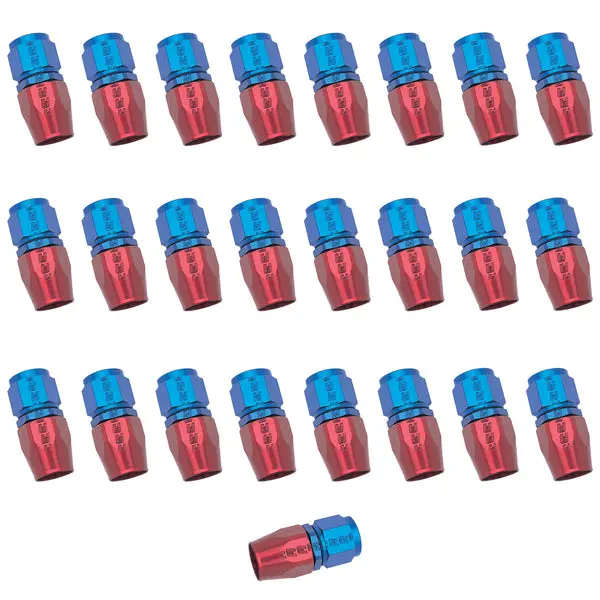Russell - An-10 Proclassic Straight Hose End With Red/Blue Finish - 25 Pack 1