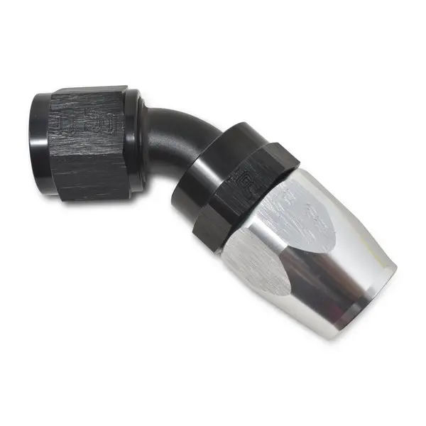Russell - An-8 Proclassic Swivel 45 Degree Hose End With Black/Silver Finish 1