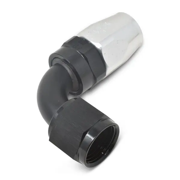Russell - An-6 Proclassic Swivel 90 Degree 1/2In Radius Hose End With Black/Silver Finish 1