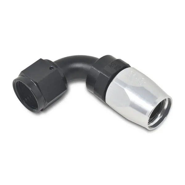 Russell - An-8 Proclassic Swivel 90 Degree 1/2In Radius Hose End With Black/Silver Finish 1