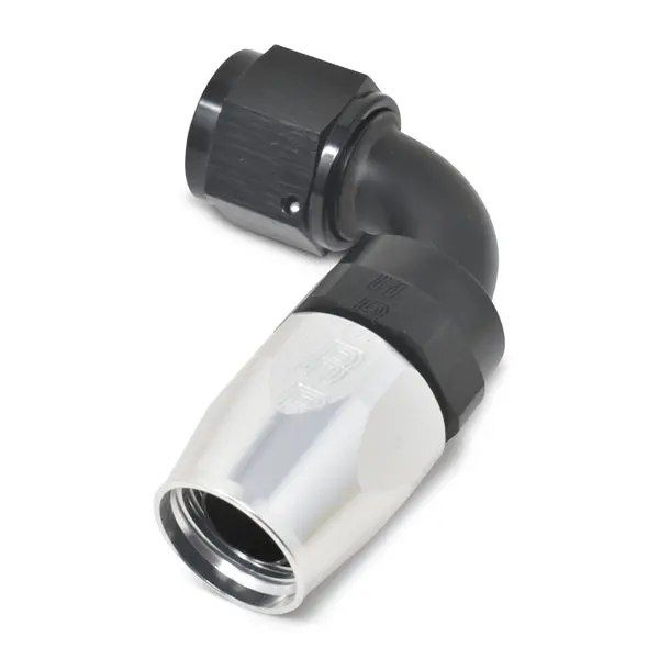 Russell - An-10 Proclassic Swivel 90 Degree 5/8In Radius Hose End With Black/Silver Finish 1