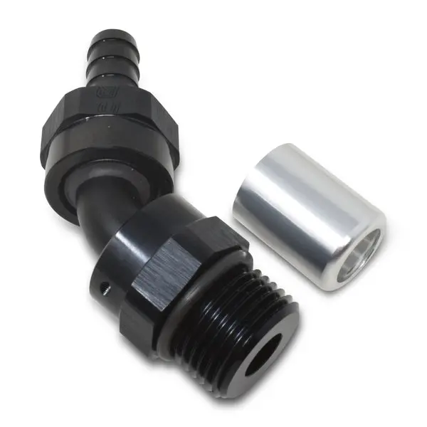 Russell - An-8 Proclassic Crimp 45 Degree Radius Port Hose End O-Ring Boss, 7/8In-14In Thread 1