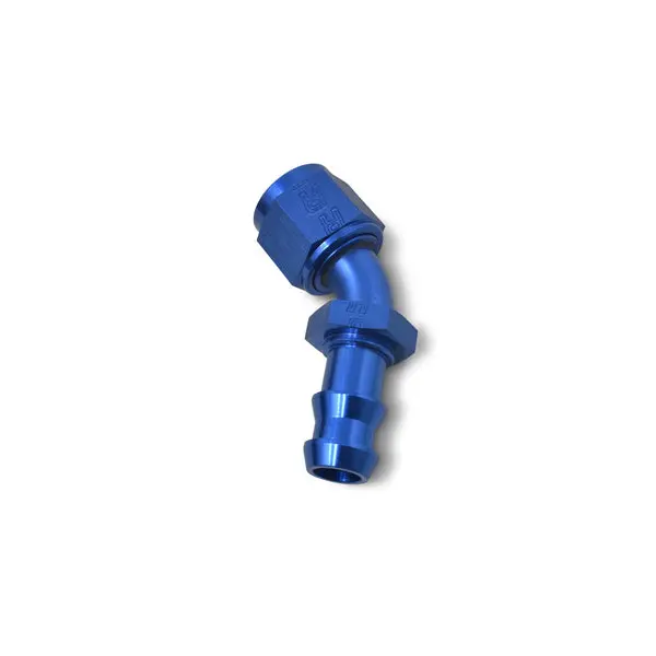 Russell - An-8 Twist-Lock 45 Degree Hose Ends With Blue Finish 1