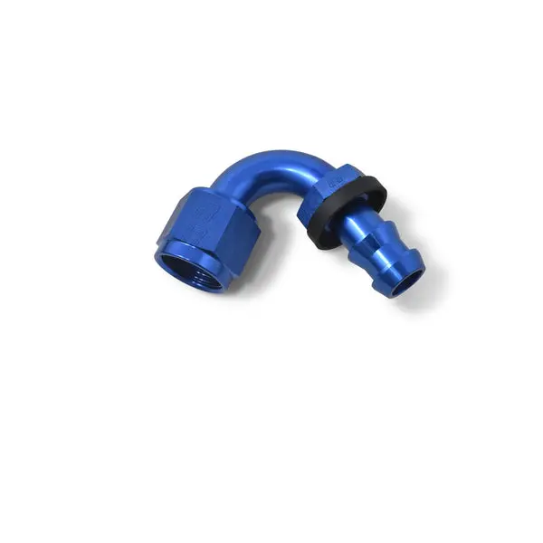 Russell - An-8 Twist-Lock 120 Degree Tight 3/4In Radius Hose End With Blue Finish 1