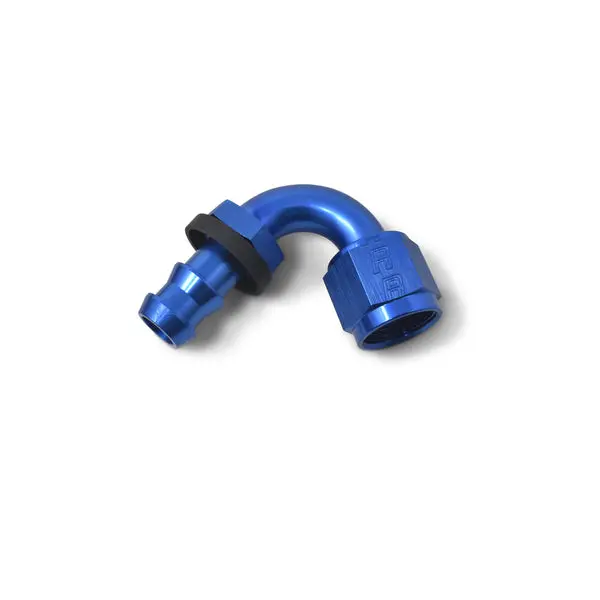 Russell - An-8 Twist-Lock 120 Degree Tight 3/4In Radius Hose End With Blue Finish 2