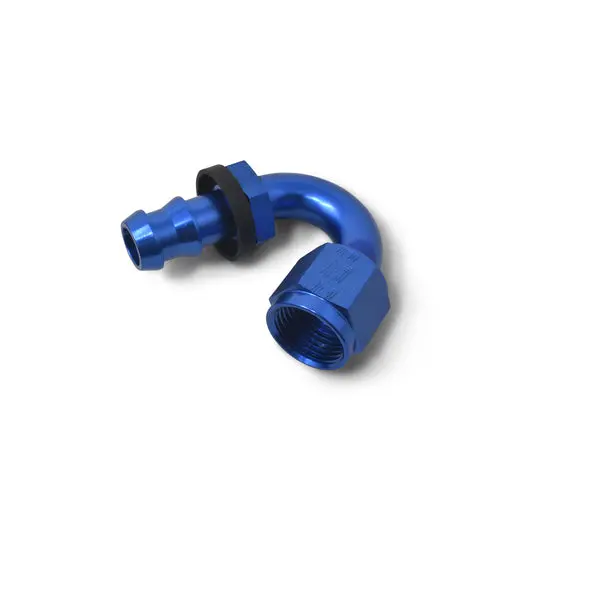 Russell - An-6 Twist-Lock 150 Degree Tight 9/16In Radius Hose End With Blue Finish 1