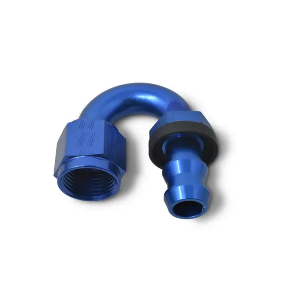 Russell - An-6 Twist-Lock 180 Degree Tight 9/16In Radius Hose End With Blue Finish 1