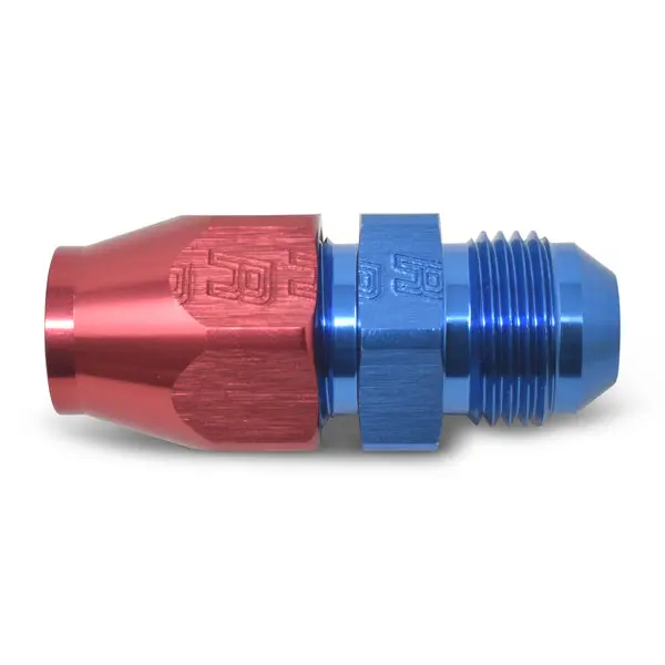 Russell - An-8 Male 37 Degree To 1/2In Line Aluminum Fuel Line Adapter With Red/Blue Finish 1