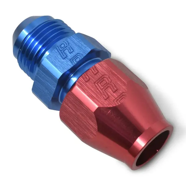 Russell - An-8 Male 37 Degree To 1/2In Line Aluminum Fuel Line Adapter With Red/Blue Finish 2