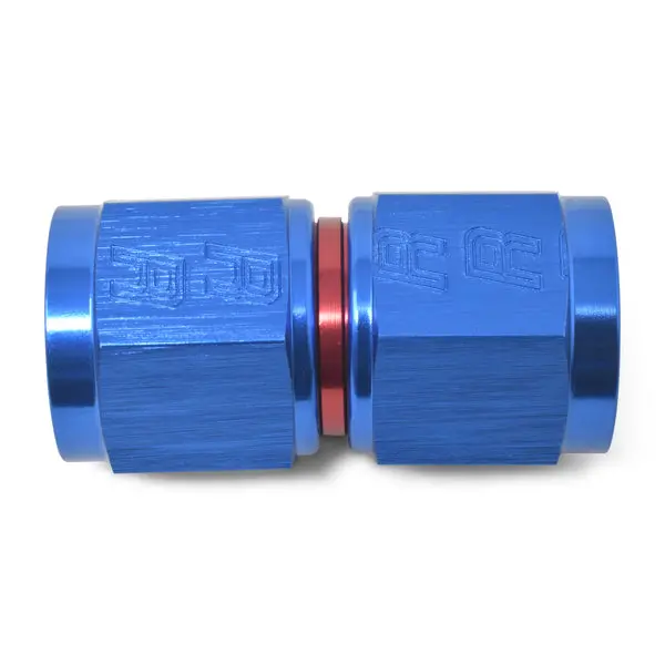 Russell - An-10 Straight Swivel Coupler Adapter Fitting With Red/Blue Finish 2
