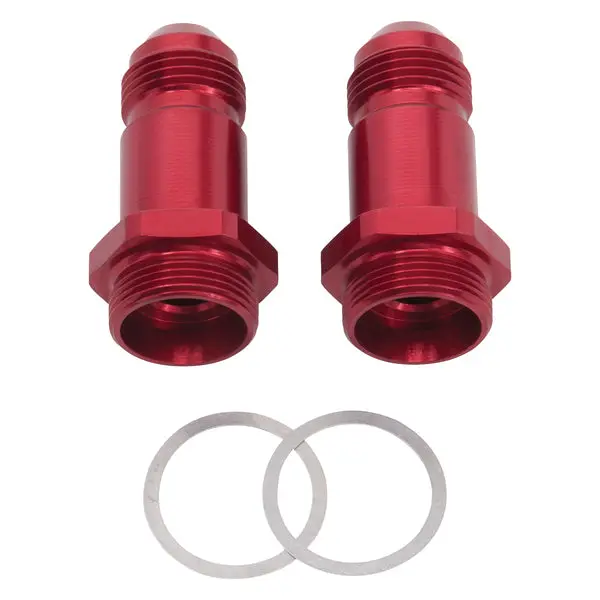 Russell - An-8 Holley Dual Feed 750 To Dominator 1350 Carb (2In) With Red Finish - Pair 1