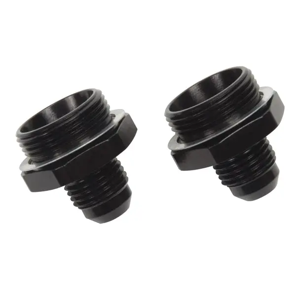 Russell - An-6 Holley Dual Feed 750 To Dominator 1350 Carb 7/8In -20 Fitting, Black - Pair 1
