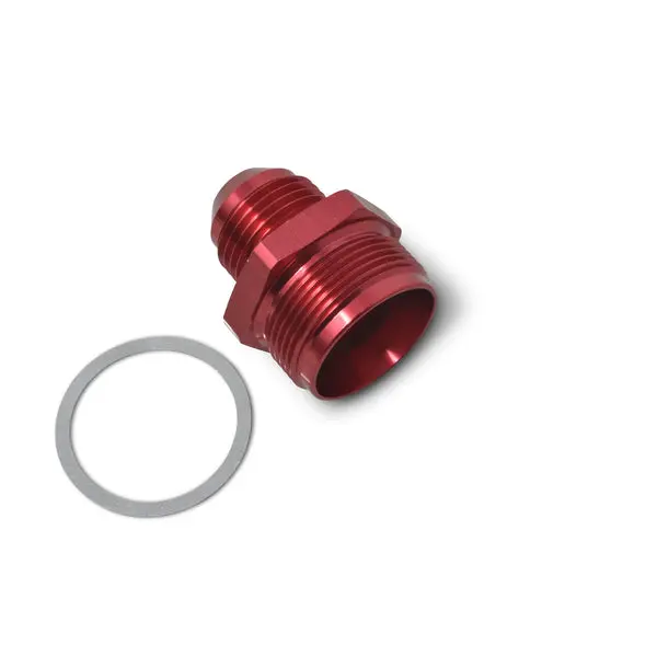 Russell - 1In-20 X -8 An Male Flare Quadrajet Carb Adapter Fitting With Red Finish 2
