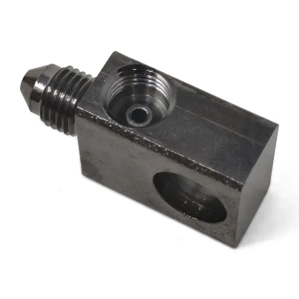 Russell - An-3 To 3/8In X 24 I.F. Female Brake Adapter Tee Fitting With Black Finish 1