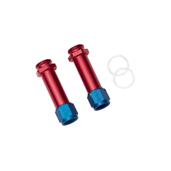 Russell - An-8 Holley Dual Feed 750, Dominator 1350 Carb Inlet Fitting (3-1/4In) Red - Pair 1