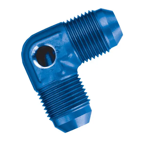 Russell - An-8 90 Degree Flare Fuel Pressure Adapter With Blue Finish 1